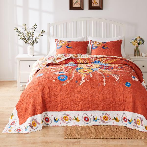 Greenland Home Fashions(tm) 3pc. Topanga Reversible Bedspread Set alternate view