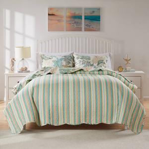 Greenland Home Fashions(tm) Atlantis Coastal 5pc. Quilt Set alternate view