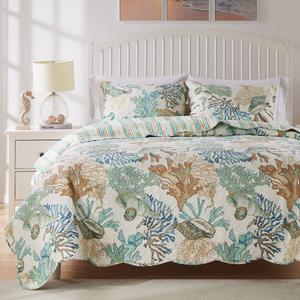 Greenland Home Fashions(tm) Atlantis Coastal 3pc. Quilt Set