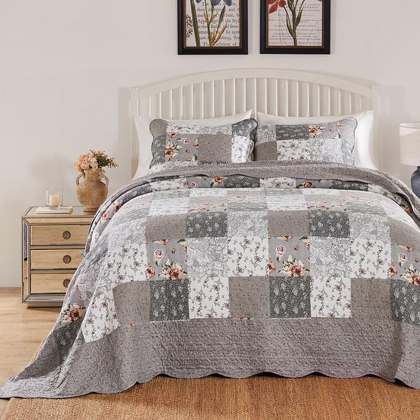 Greenland Home Fashions(tm) 3pc. Giulia Reversible Bedspread Set alternate view