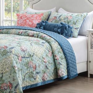 Greenland Home Fashions(tm) Pavona Enchanted Garden 3pc. Quilt Set