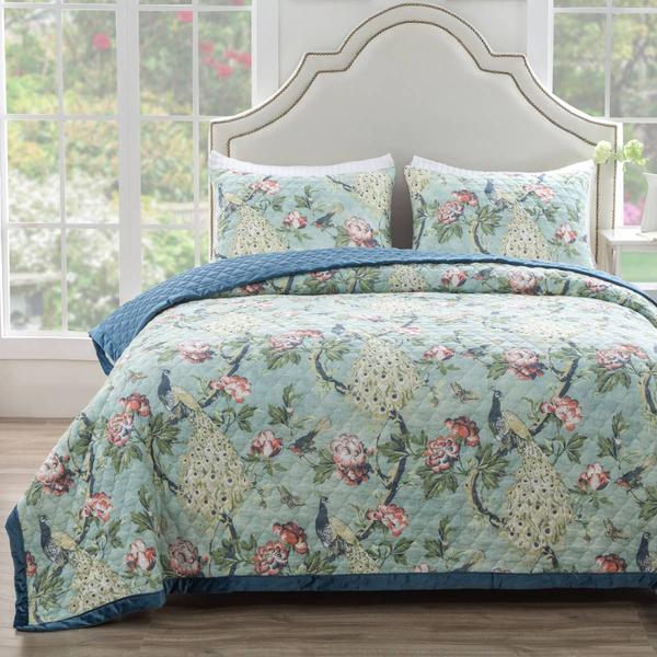 Greenland Home Fashions(tm) Pavona Enchanted Garden 3pc. Quilt Set alternate view