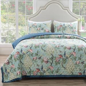 Greenland Home Fashions(tm) Pavona Enchanted Garden 3pc. Quilt Set alternate view
