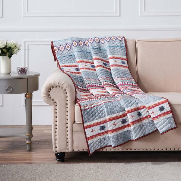 Greenland Home Fashions(tm) Kiva Boho Reversible Quilted Throw