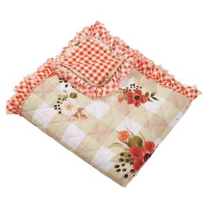 Greenland Home Fashions(tm) Wheatly Gingham Reversible Quilted Throw alternate view