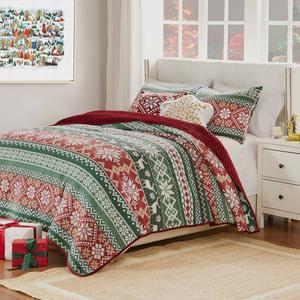 Greenland Home Fashions(tm) Fair Isle 3pc. Quilt Set