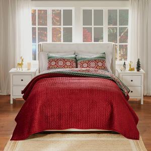 Greenland Home Fashions(tm) Fair Isle 3pc. Quilt Set alternate view