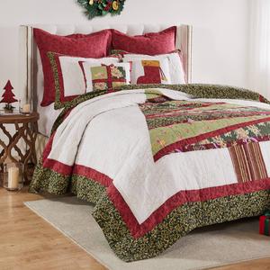 Greenland Home Fashions(tm) Christmas Tree Reversible 3pc. Quilt Set