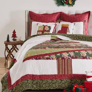Greenland Home Fashions(tm) Christmas Tree Reversible 3pc. Quilt Set alternate view