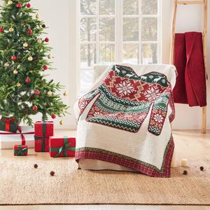 Greenland Home Fashions(tm) Christmas Sweater Throw alternate view