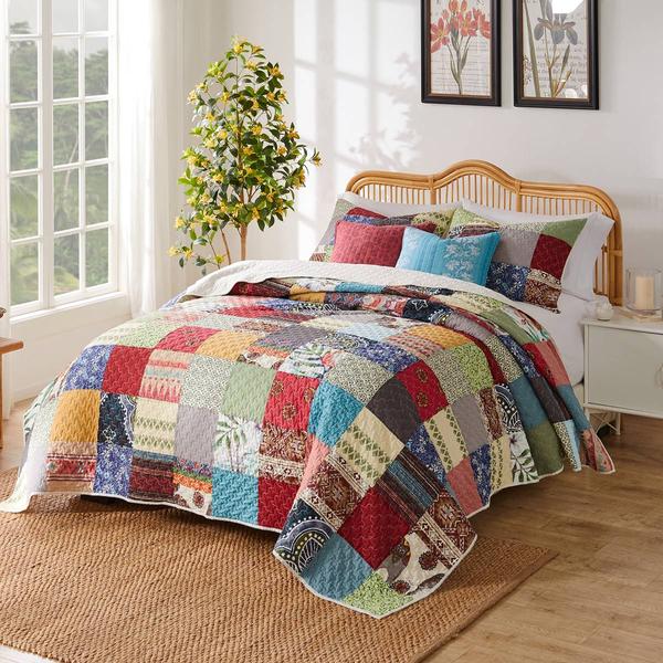 Greenland Home Fashions(tm) Renee Upcycle 3pc. Quilt Set alternate view