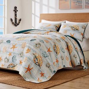 Greenland Home Fashions(tm) Kona Coastal Reversible 3pc. Quilt Set alternate view
