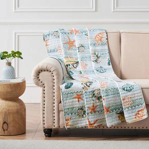 Greenland Home Fashions(tm) Kona Coastal Reversible Quilted Throw