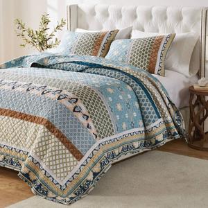 Greenland Home Fashions(tm) Thalia Velvet Reversible 3pc. Quilt Set