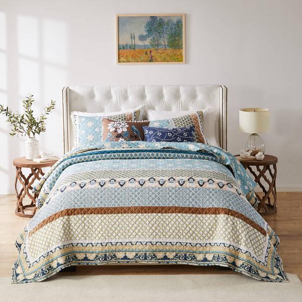 Greenland Home Fashions(tm) Thalia Velvet Reversible 3pc. Quilt Set alternate view