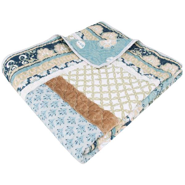 Greenland Home Fashions(tm) Thalia Velvet Reversible Quilted Throw alternate view
