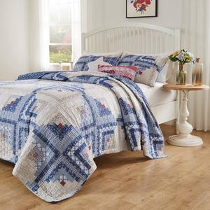 Greenland Home Fashions(tm) Cottage Cabin Reversible 3pc. Quilt Set