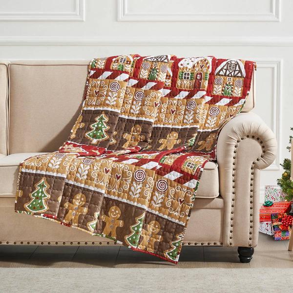 Greenland Home Fashions(tm) Gingerbread Lane Reversible Throw