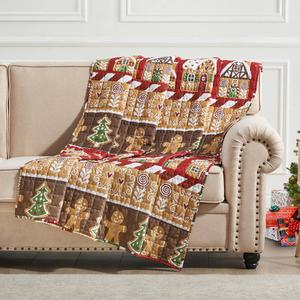 Greenland Home Fashions(tm) Gingerbread Lane Reversible Throw