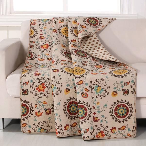Greenland Home Fashions(tm) Andorra Reversible Quilted Throw