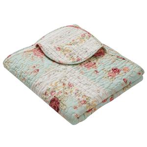 Greenland Home Fashions(tm) Antique Rose Reversible Quilted Throw alternate view