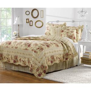 Greenland Home Fashions(tm) Antique Rose Ecru 5pc. Quilt Set