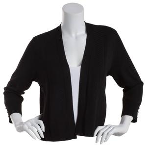 Womens 89th & Madison Button Sleeve Princess Seam Cardigan