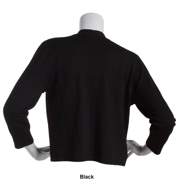 Womens 89th & Madison Button Sleeve Princess Seam Cardigan alternate view