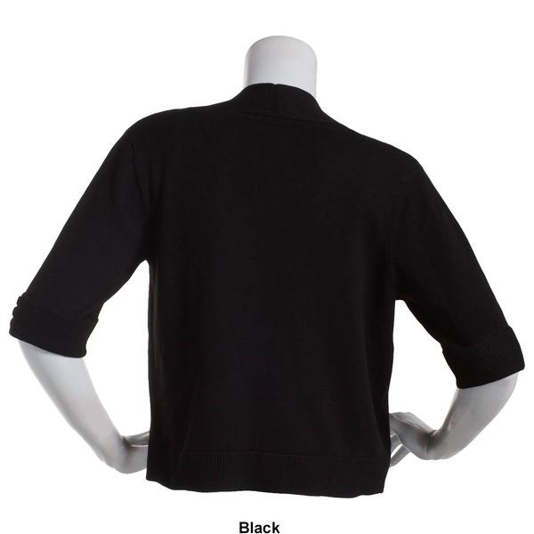 Womens 89th & Madison Elbow Sleeve Roll Tab Shrug alternate view