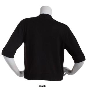 Womens 89th & Madison Elbow Sleeve Roll Tab Shrug alternate view