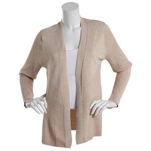 Womens 89th & Madison Solid Long Sleeve Open Lapel Cardigan