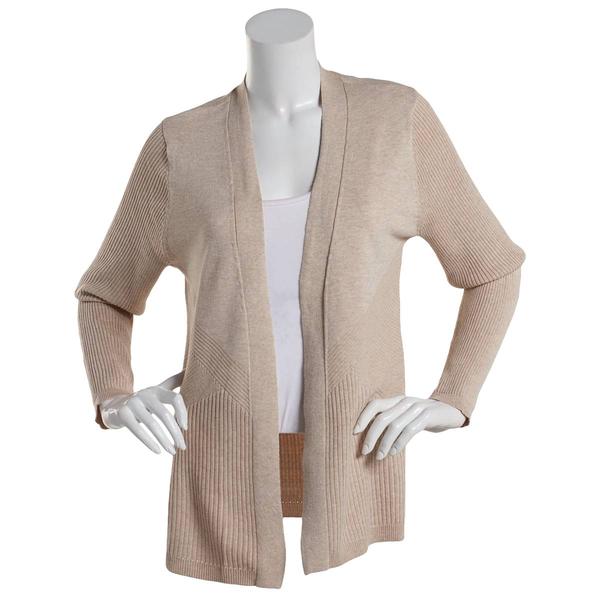 Womens 89th & Madison Solid Long Sleeve Open Lapel Cardigan