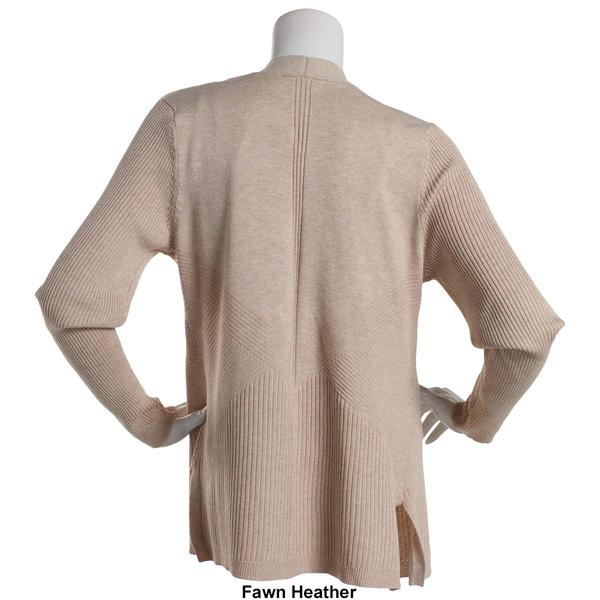 Womens 89th & Madison Solid Long Sleeve Open Lapel Cardigan alternate view