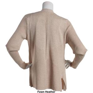 Womens 89th & Madison Solid Long Sleeve Open Lapel Cardigan alternate view