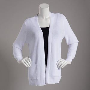 Womens 89th & Madison Long Sleeve Waffle Stitch Open Cardigan
