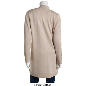 Plus Size 89th & Madison Long Sleeve Button Cuff Solid Cardigan alternate view