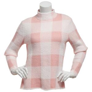 Womens Chloe & Jasmine Eyelash Pull Over Plaid Sweater alternate view