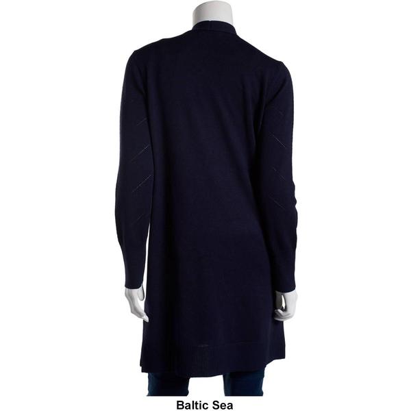 Womens 89th & Madison Long Sleeve Pointelle 2 Pocket Duster alternate view