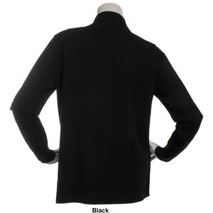 Petite 89th & Madison Long Sleeve J Pocket Solid Cardigan alternate view