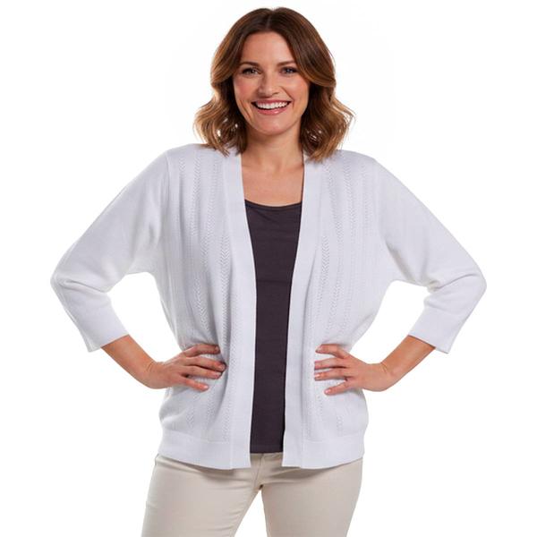 Womens 89th & Madison 3/4 Sleeve Solid Shrug alternate view