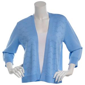 Womens 89th & Madison 3/4 Length Sleeve Solid Cardigan alternate view