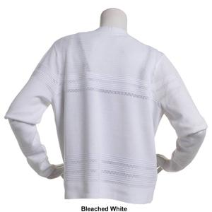 Womens 89th & Madison Long Sleeve Ottoman Stitch Ribbed Cardigan alternate view