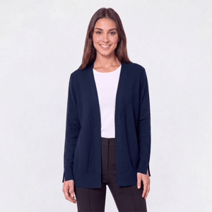 Womens 89th & Madison Long Sleeve Solid Stripe Cardigan