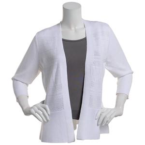 Womens 89th & Madison 3/4 Sleeve Solid Cardigan