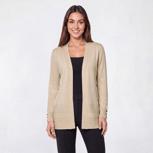 Womens 89th & Madison Long Sleeve Ottoman Open Front Cardigan alternate view