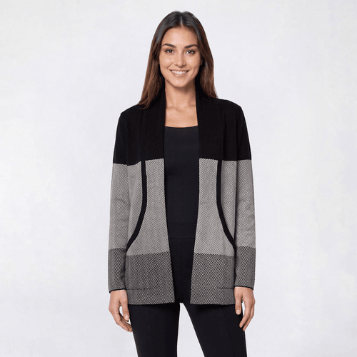 Womens Verve Ami Color Block Herringbone J Pocket Cardigan alternate view
