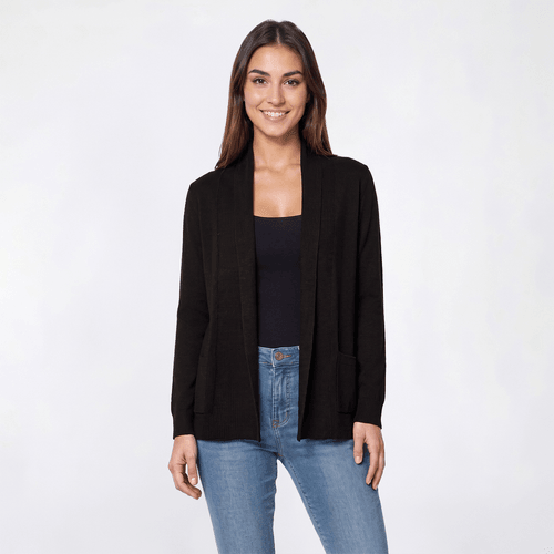 Womens 89th & Madison Long Sleeve Fine Gauge Cardigan w/Pockets alternate view