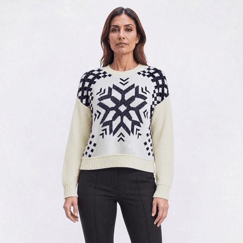 Womens Olive & Vine Long Sleeve Snowflake Sweater alternate view