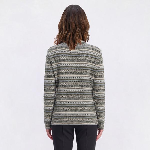 Womens Olive & Vine Long Sleeve Stripe Turtleneck Sweater alternate view