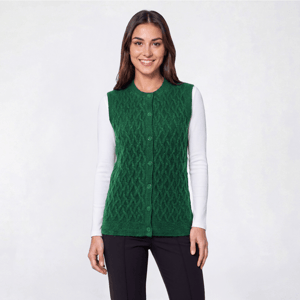 Womens Hasting & Smith Solid Button Front Vest alternate view